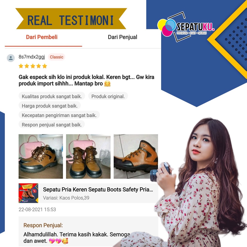 Sepatu Pria Keren Sepatu Pria Murah Sepatu Boots Safety Boot Pria Murah Spatu Pria Casual Sepatu Boots Boot But Pria Sport Original Sepatu Cowboy Sepatu Cowok Keren - Dragon-6