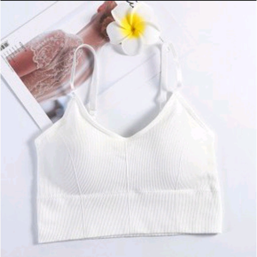 DILAPAKKU-Sport Bra BH Olahraga Pakaian Dalam Wanita Bra bh sport yoga gym lari Cod-PUTIH