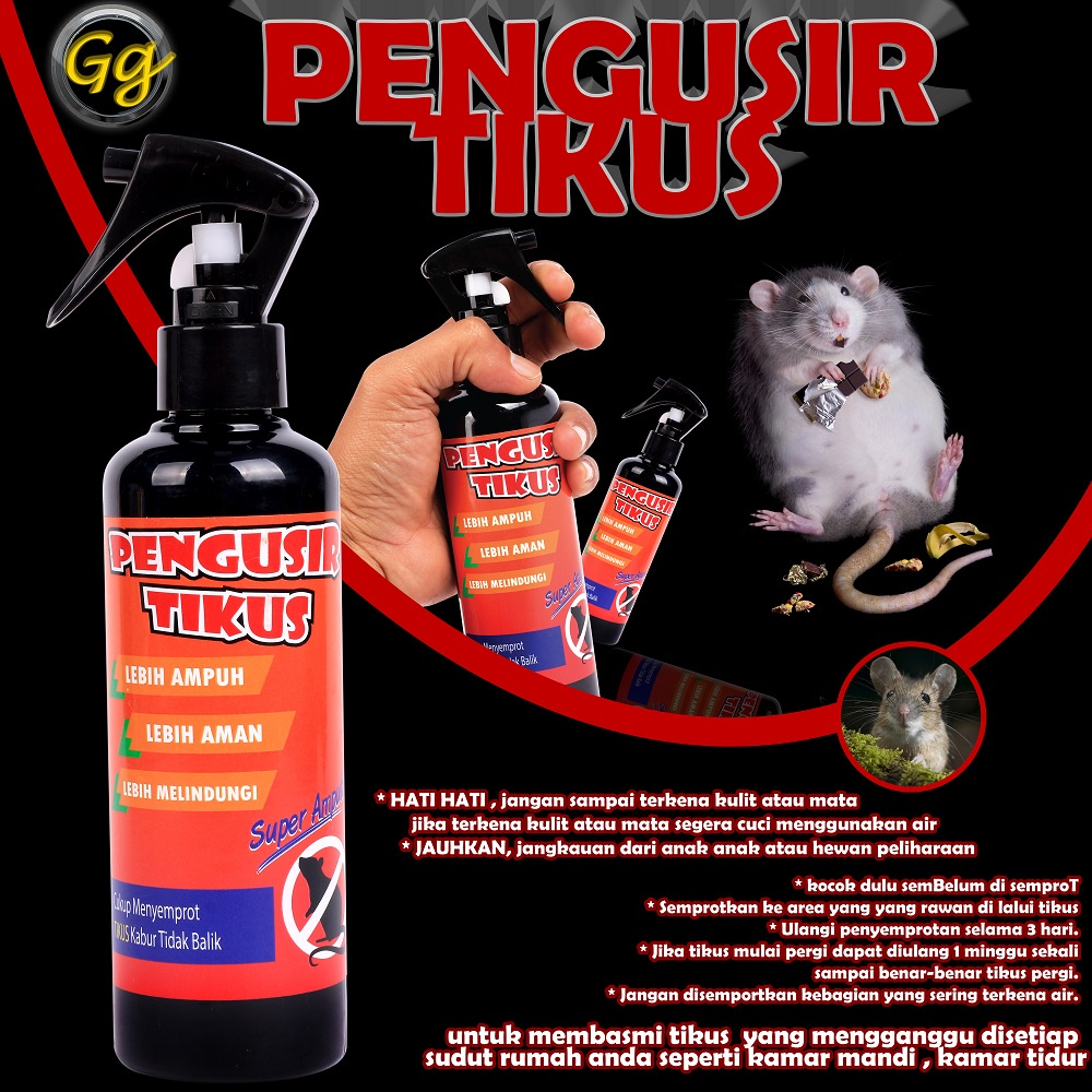 PENGUSIR TIKUS SPRAY 250ML/CAIRAN AMPUH UNTUK USIR TIKUS RUMAH MOBIL DAN TIKUS LAINNYA/RACUN TIKUS CAIR AMPUH