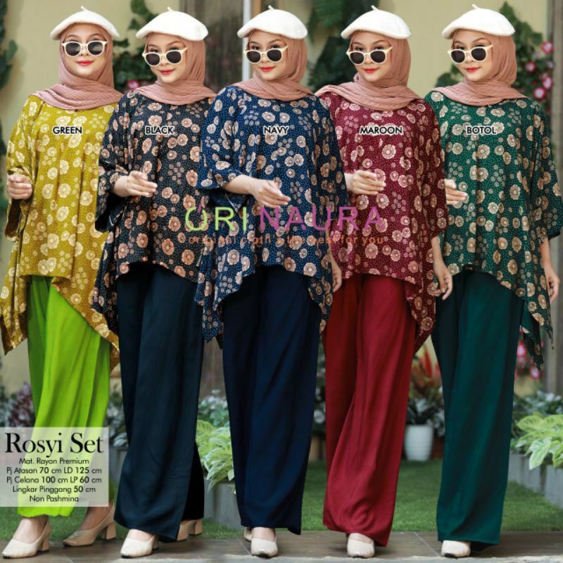 [COD] ORI NAURA SET ROSYI TIEDYE RAYON SETELAN CP WAKA MOTIF
