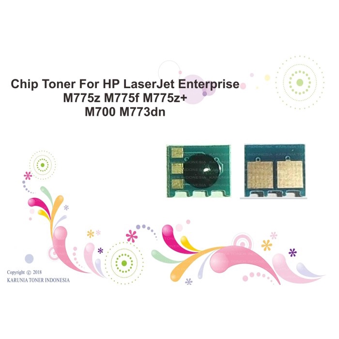 Chip Toner For HP LaserJet Enterprise M775z M775f M775z+ M700 M773dn - Biru