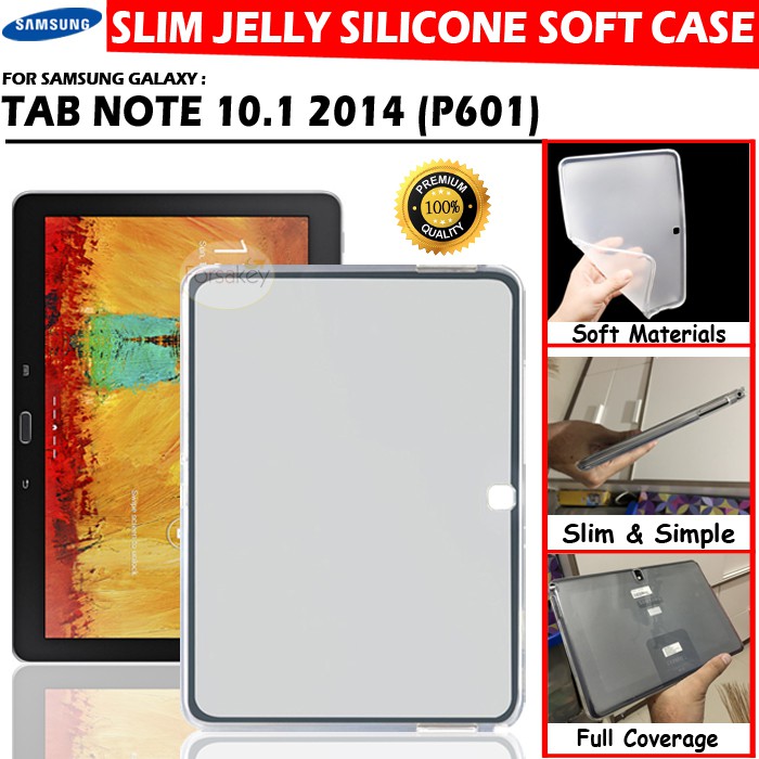 Samsung Galaxy Tab Note 10.1 10 2014 SM P600 P601 P605 Softcase Soft Case Casing Cover Sarung Kesing
