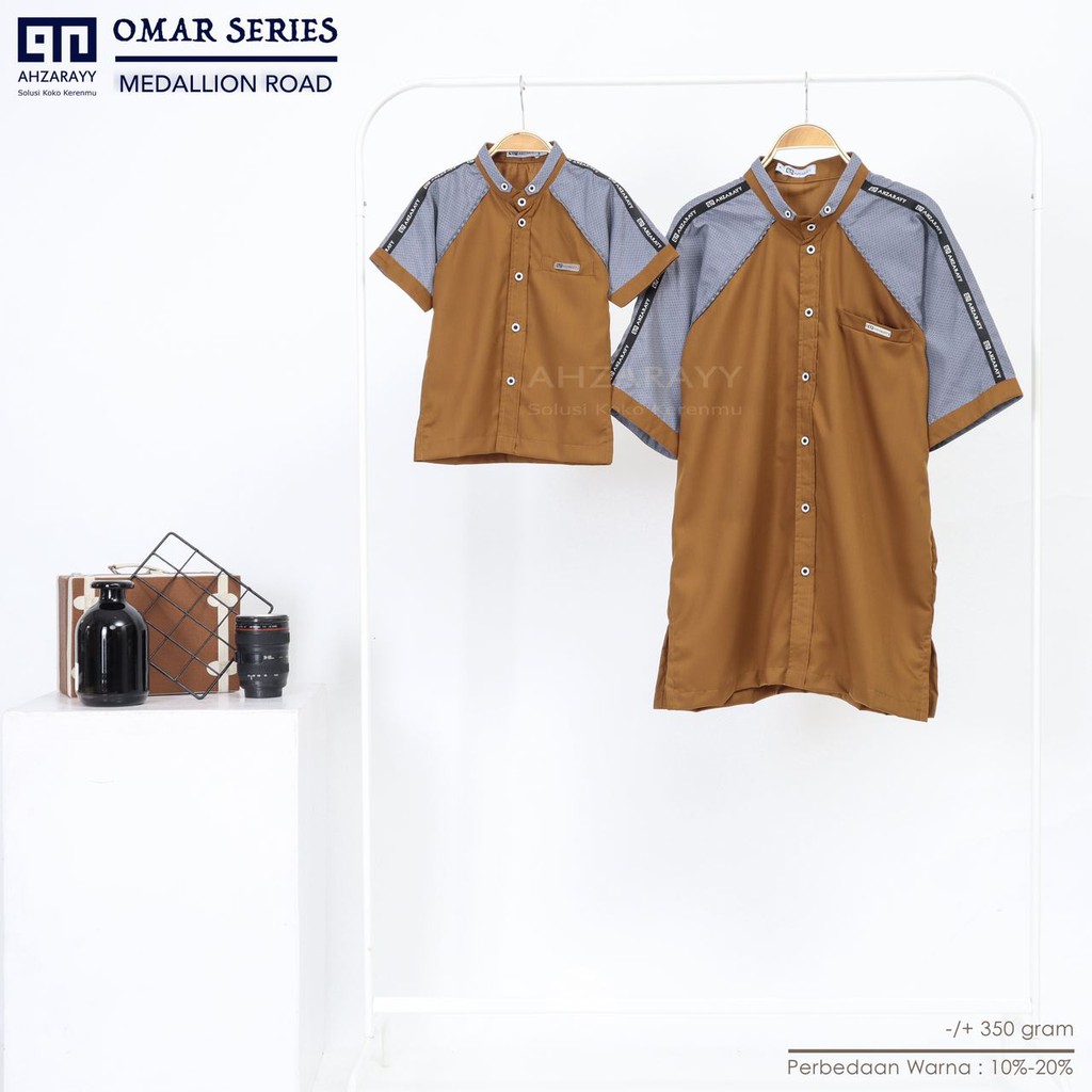 Koko Couple Ahzarayy Omar Series/ Koko Couple Ayah Anak/ Baju Koko Lebaran terbaru