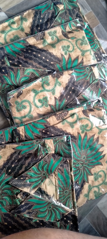 Bswart Batik Hrb026 Kenongo Hem Pendek Padi Pekalongan M L Xl Batik Pria Murah Modern Grosir