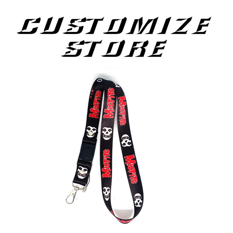 

LANYARD BAND MISFITS TALI ID CARD GANTUNGAN HP PODS NAME TAG