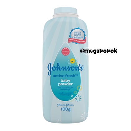 Johnson's Baby Powder Active Fresh/Bedtime/Blossoms/Milk Rice 100gr/megapopok