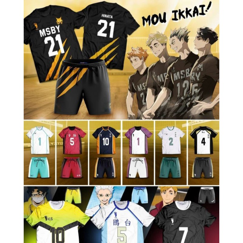 Jersey Haikyuu fullprint Anime msby / kaos haikyuu / kaos anime / Jersey custom / kaos haikyuu