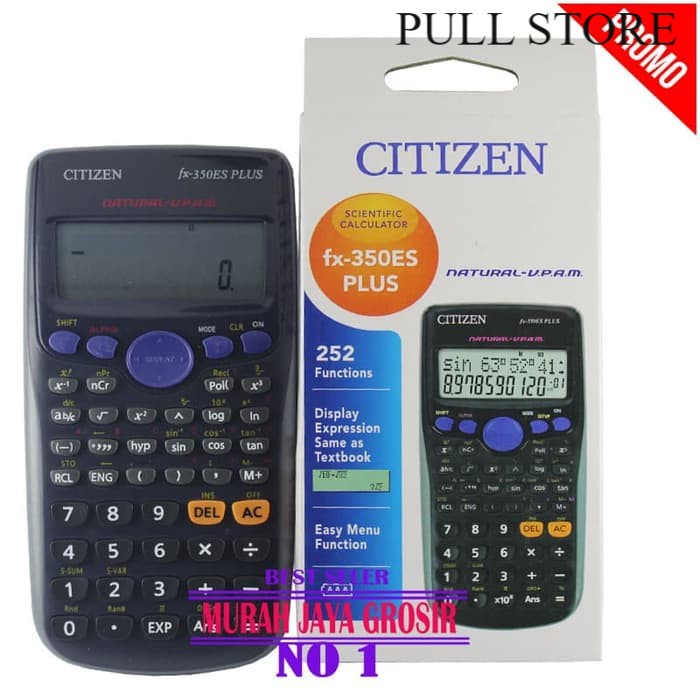 

Kalkulator Scientific Citizen FX-350ES PLUS Komplit 252 functions Calculator - AAA Battery