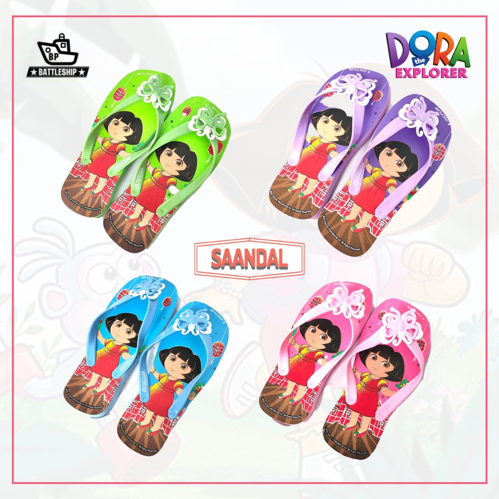 Sandal Jepit Anak Perempuan Dora The Explorer by Battleship (BISA SATUAN COD)