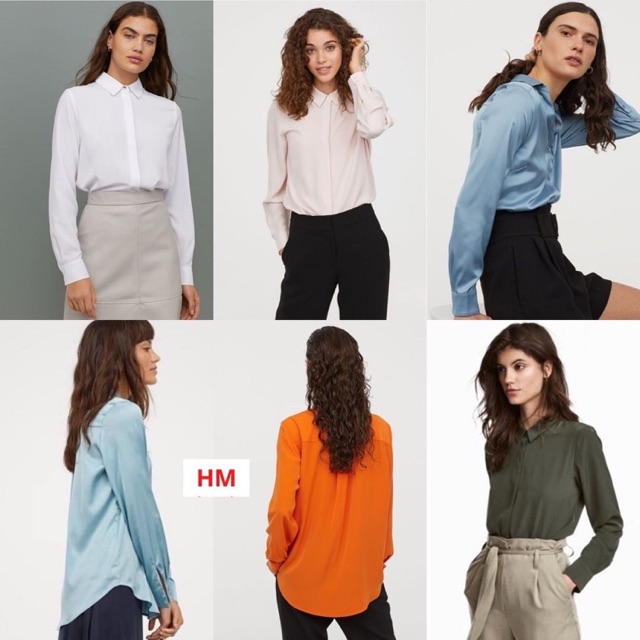 HM Silk Satin Longsleeve Blouse