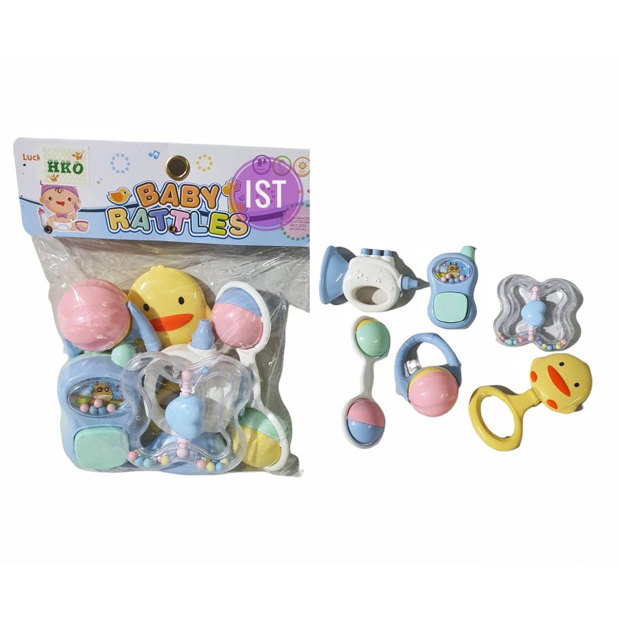 MWN Mainan Baby Rattle Set Pegangan Kerincingan Bayi No.KD225-22