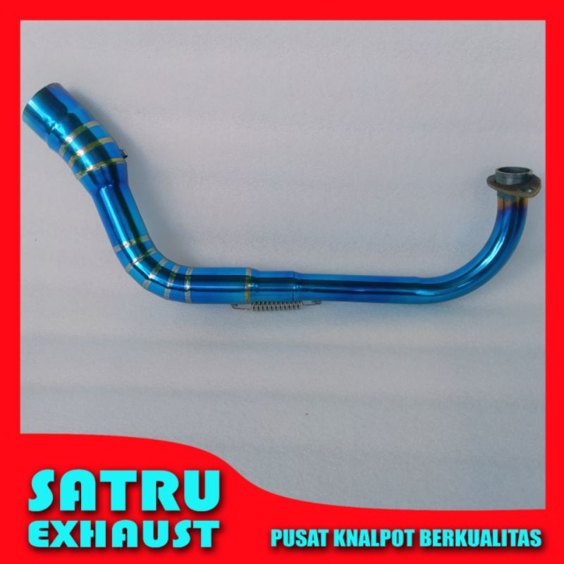 Pipa leheran knalpot bluemoon Nmax 155 old full stainless Nmax lama 155