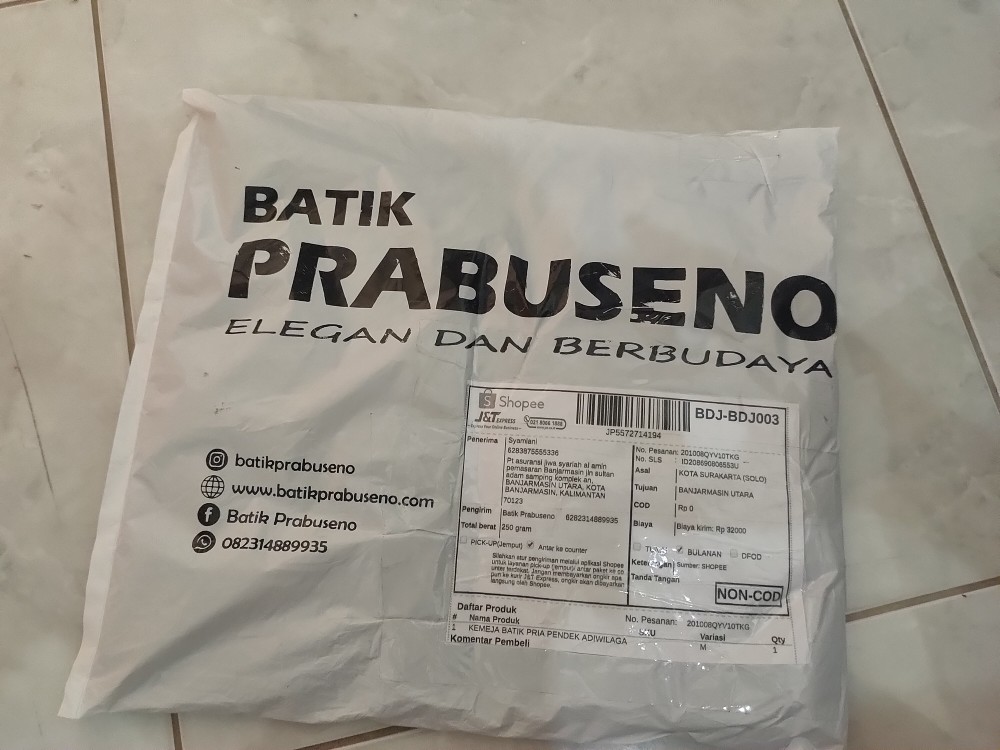 Kemeja Batik Pria Pendek Adiwilaga