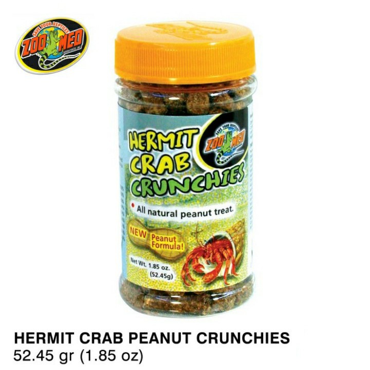 Zoomed Hermit Crab Peanut Crunchies makanan kelomang kumang umang