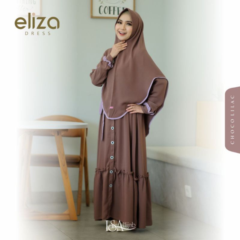 Gamis Rempel / Gamis Umpak / Gamis syar'i Eliza by Isa hijab