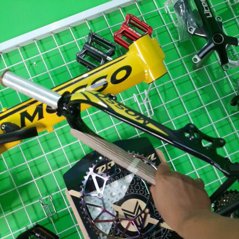 Mosso F3 frame 20 inc dan 16 inc seri terbaru include fork seatpost & handlepost
