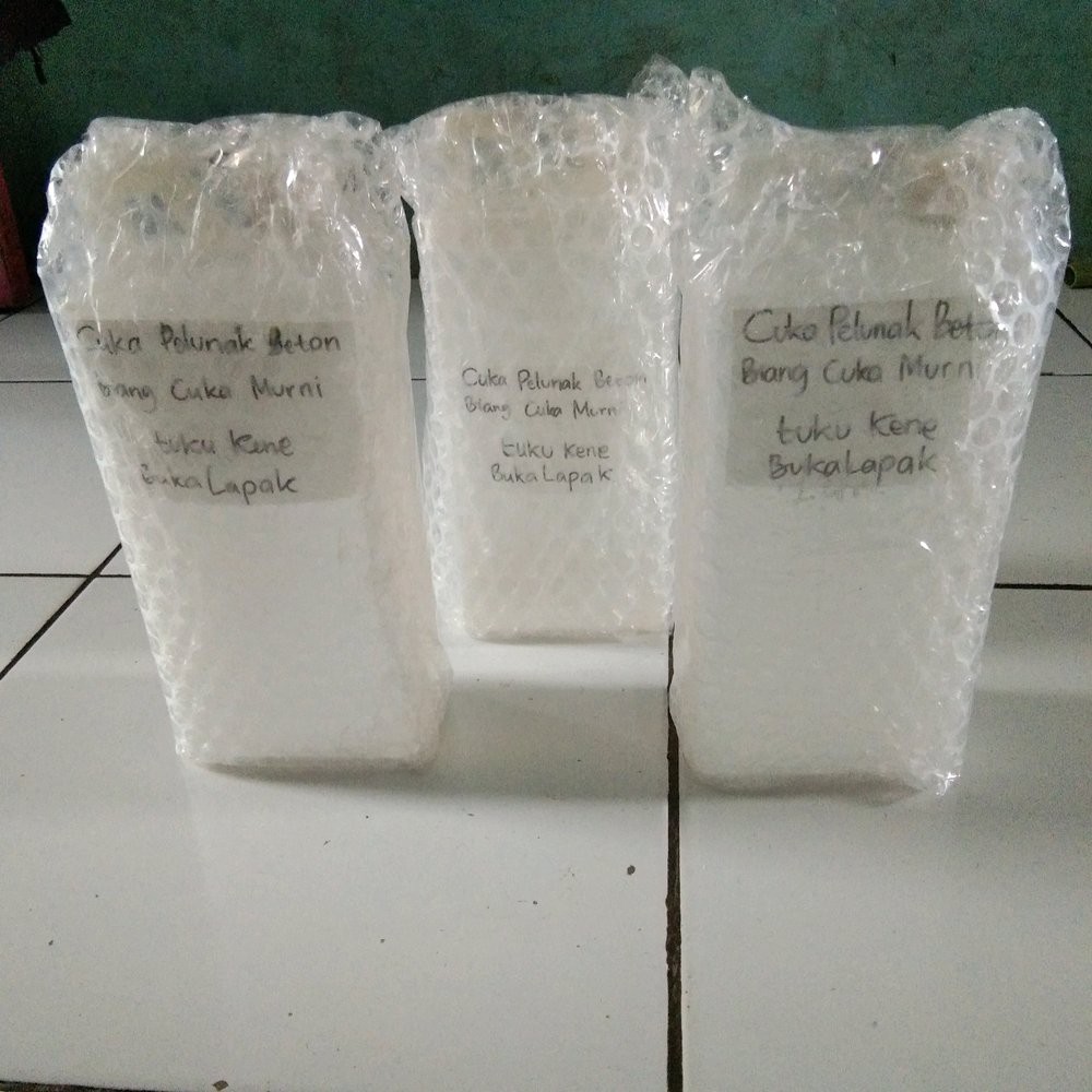 

CUKA PELUNAK BETON BIANG CUKA MURNI bubble wrap kresek double packing Promo