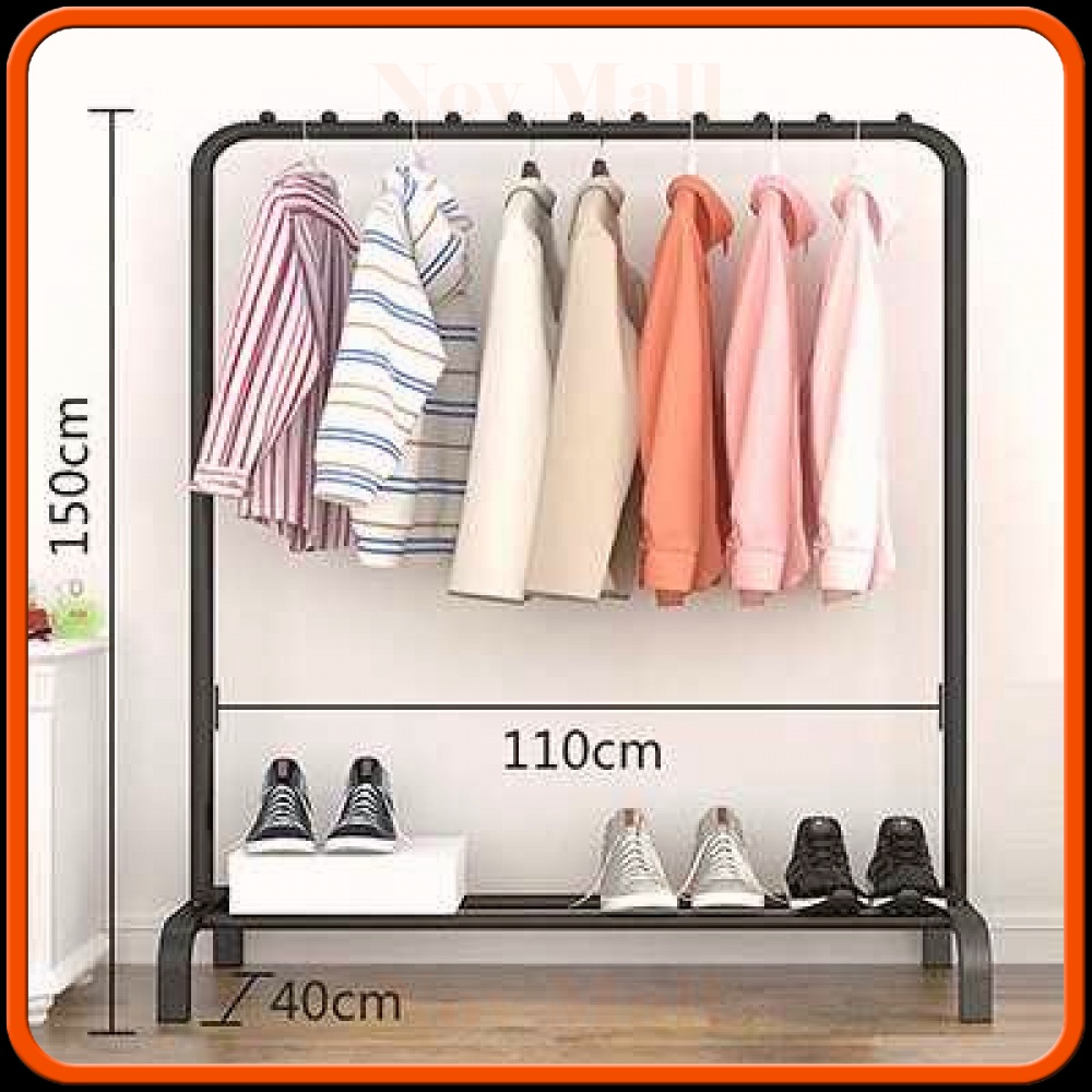 Stand Rak Gantungan Baju 150x110x40cm with 8 Hooks - E001706