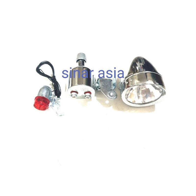 Dinamo  lampu sepeda ontel / onthel 12V 6W Rallex - 1set