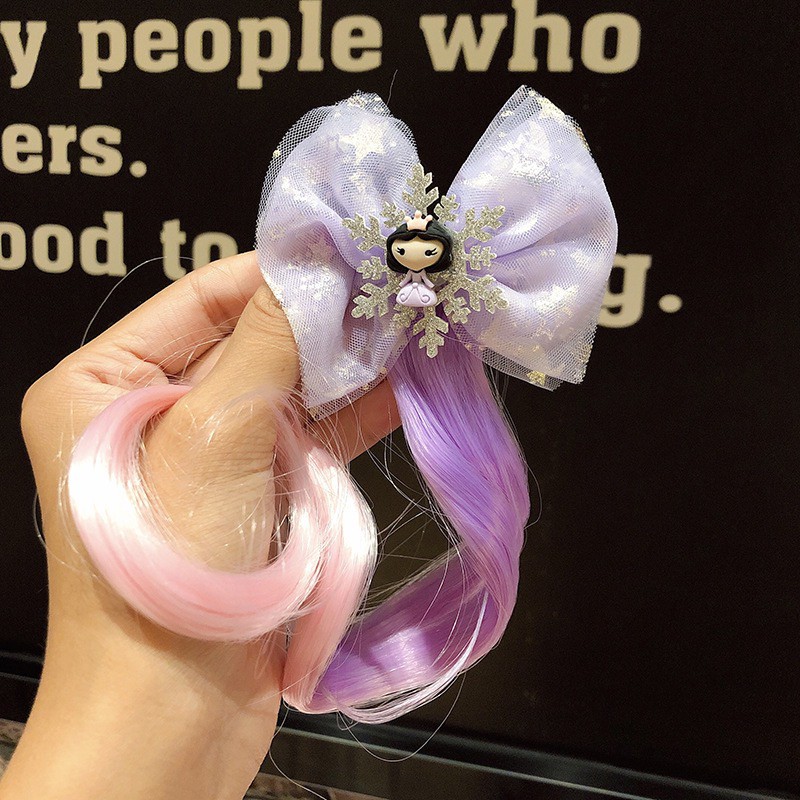 Jepit Rambut Unicorn Frozen Model Rambut Palsu Wig Anak Perempuan