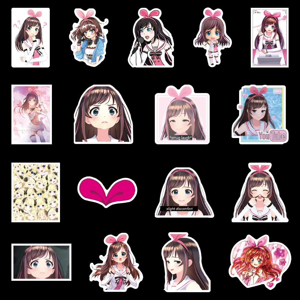 50 lembar lucu Kizuna ban'ai Anime Jepang PVC grafiti stiker tidak berulang stiker koper stiker cang