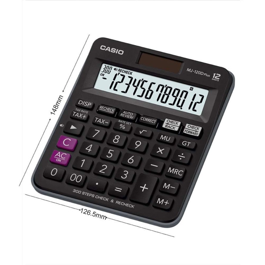 

CASIO MJ-120DPLUS - Hitam - Kalkulator Dagang - Fungsi Recheck-12digit