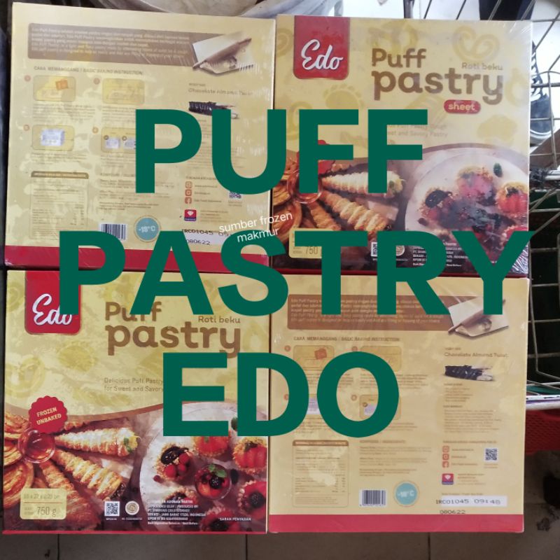 

puff pastry edo 750 sumber frozen makmur
