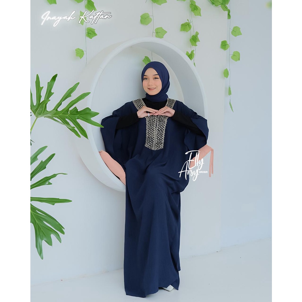 Gamis KAFTAN hari rayah rayna inayah nahara oversize cantik muslim muslimah fashion ootd hits modern selebgram