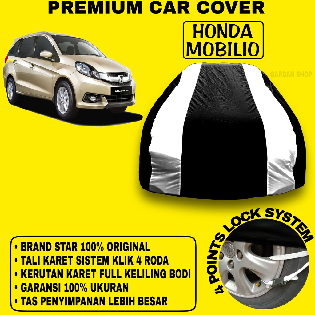 Body Cover HONDA MOBILIO Sarung Strip SILVER Penutup Pelindung Bodi Mobil Honda Mobilio PREMIUM Cover