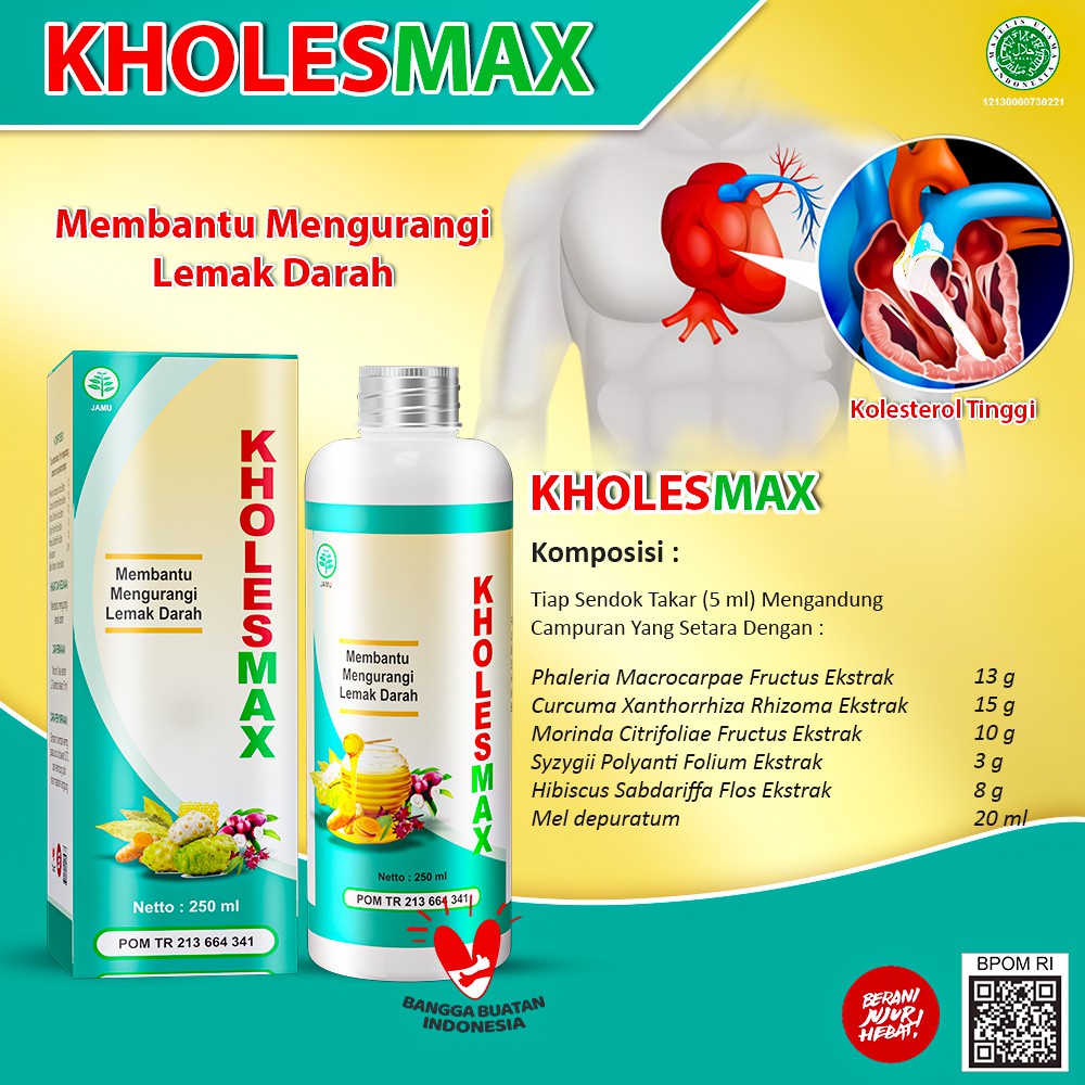 Kholesmax Obat Herbal Kolesterol Normalkan Trigliserida Darah Tinggi Lemak Darah Dalam hitungan jam