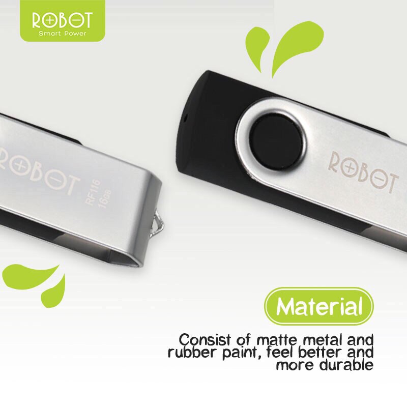 ROBOT RF116 16GB Flashdisk FlashDrive USB Drive Original - Garansi Resmi 1 Tahun