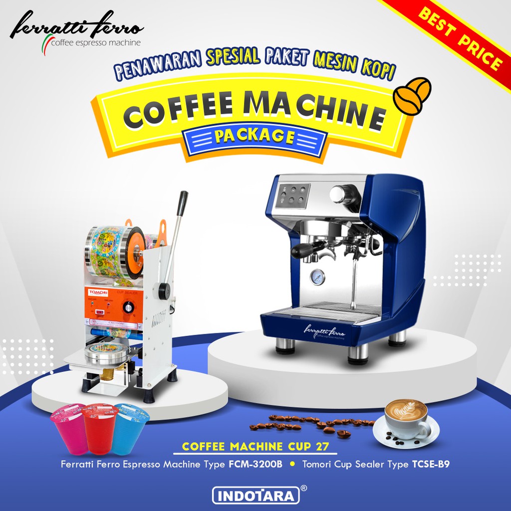 Paket Mesin Kopi Espresso Machine Cup - 27