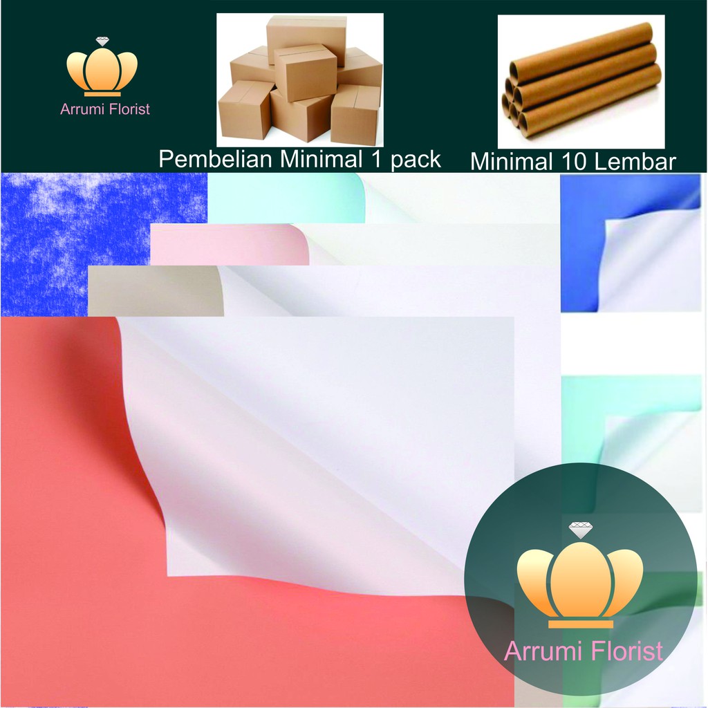 

(10 Lbr) kertas buket, Wrapping Flower, Cellophane Becolor Whhite