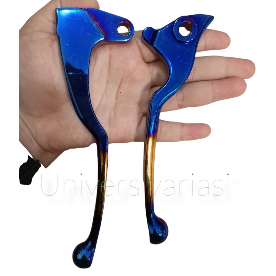 HANDLE REM TWOTONE YAMAHA JUPITER MX MIO FINO SET SEPASANG HENDEL REM HANDEL REM STANDAR 2TONE TWO TONE BAKARAN BLUE GOLD IMPORT 2 TONE  YAMAHA MATIC BEBEK JUPITER MX JUPITER Z SPORTY SMILE M3 125 MIO SMILE AKSESORIS VARIASI HANDLE REM MIO J KARBU XEON