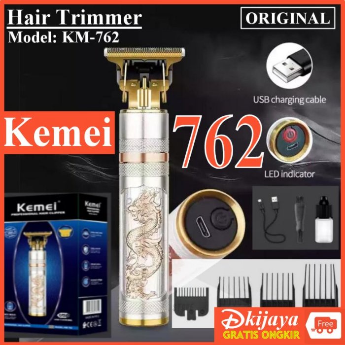 KEMEI 762 Original Alat Cukur Rambut Hair Clipper Barber Trimmer Detailer KM 762 KM762 KM762