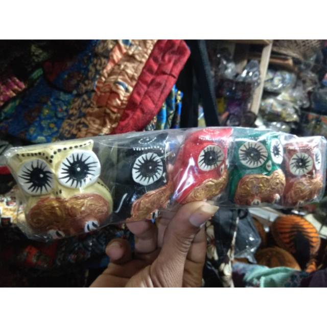 TERMURAH! TERLARIS! 1 SET PAJANGAN OWL BURUNG HANTU UKURAN 5 CM ISI 5 PCS - PAJANGAN UNIK JOGJA