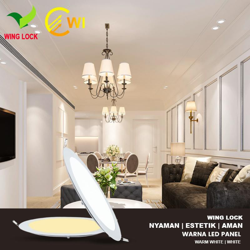 Downlight IB Bulat LED Panel 6W 9W 12W 18W Wing Lock/Lampu InBow WL