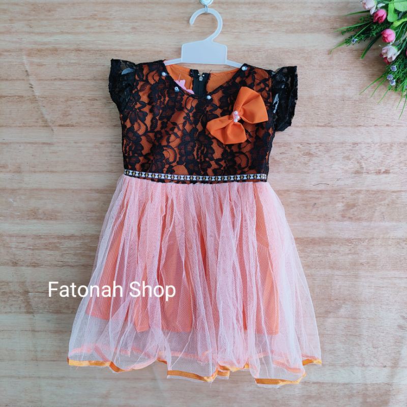 Dress anak mewah murah tutu meriah 1 2 tahun PTDD