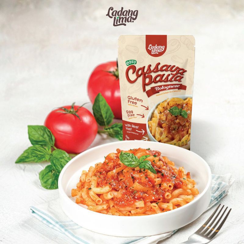 LADANG LIMA Cassava Pasta 115 g Halal | Cheese Original Bolognese | Gluten Free