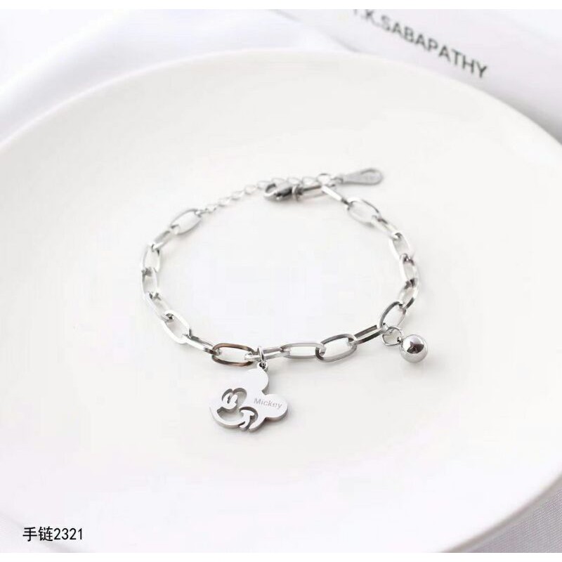 gelang tangan anak anti karat mickey titanium