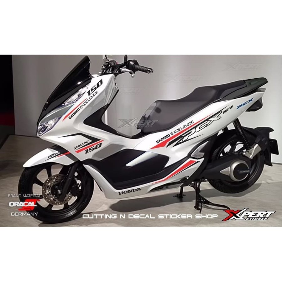 Jual STIKER PCX LOKAL PUTIH 2018 CUTTING STICKER PCX | Shopee Indonesia