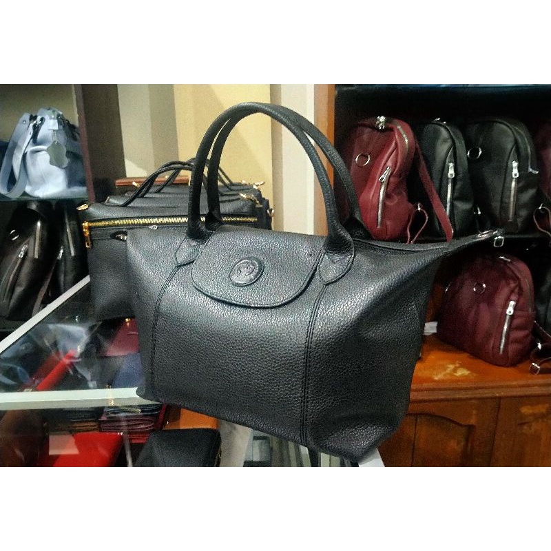 LC Persit Kulit Sapi Asli - Bisa Request Ganti Logo - Tas Wanita Kulit - Logo Lepas Pasang
