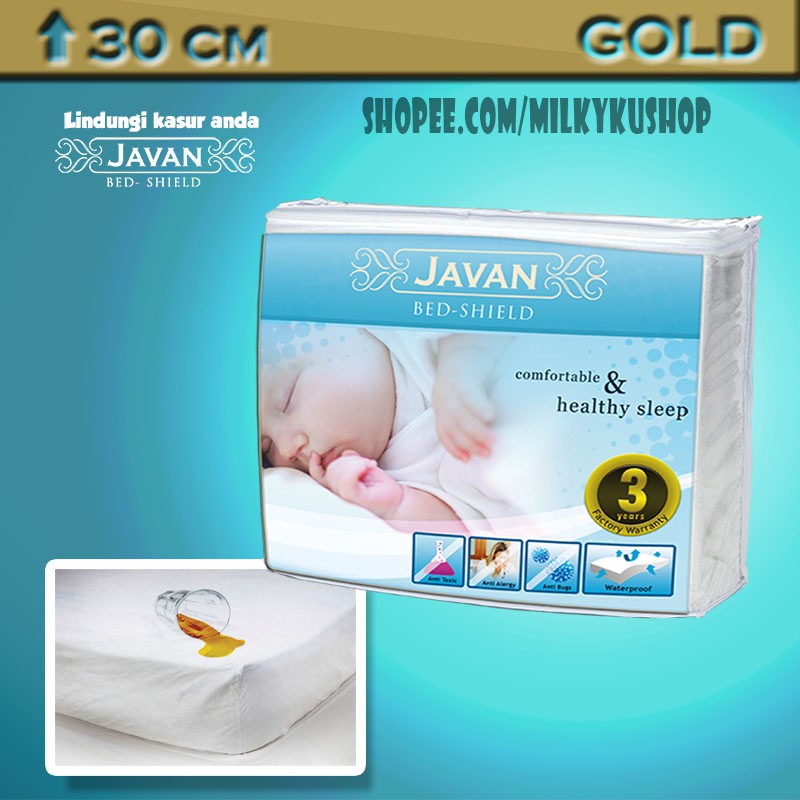 Sprei Anti Ompol Javan Bed shield Gold Single 100x200x20cm