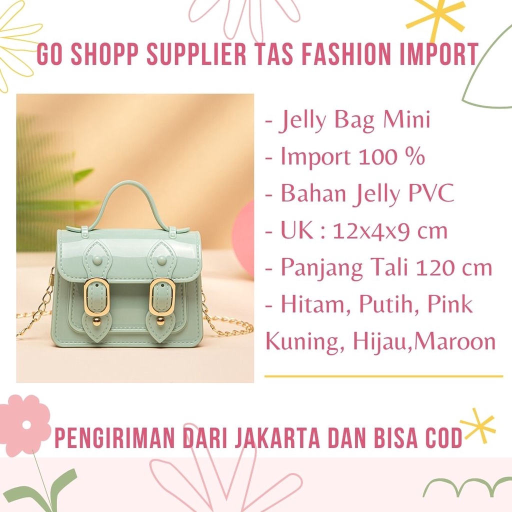 Tas Jelly Mini Rubber Fashion Korea - Jelly Bag Mini Import Terbaru Kekinian - Tas Mini Lucu [JL07]