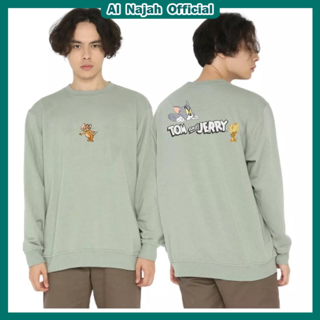 Sweater Crewneck Tom And Jerry HnM Pria Dan Wanita (unsex) Bahan tebal dan lembut versi terbaru