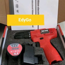 Dekwe Mesin Bor Charger 12V 10mm Cordless Impact Drill bor baterai power tools