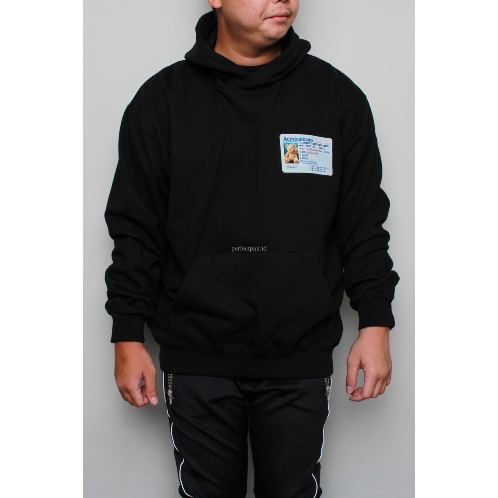 ADLV Teddy Bear License Black Hoodie 100 % Original