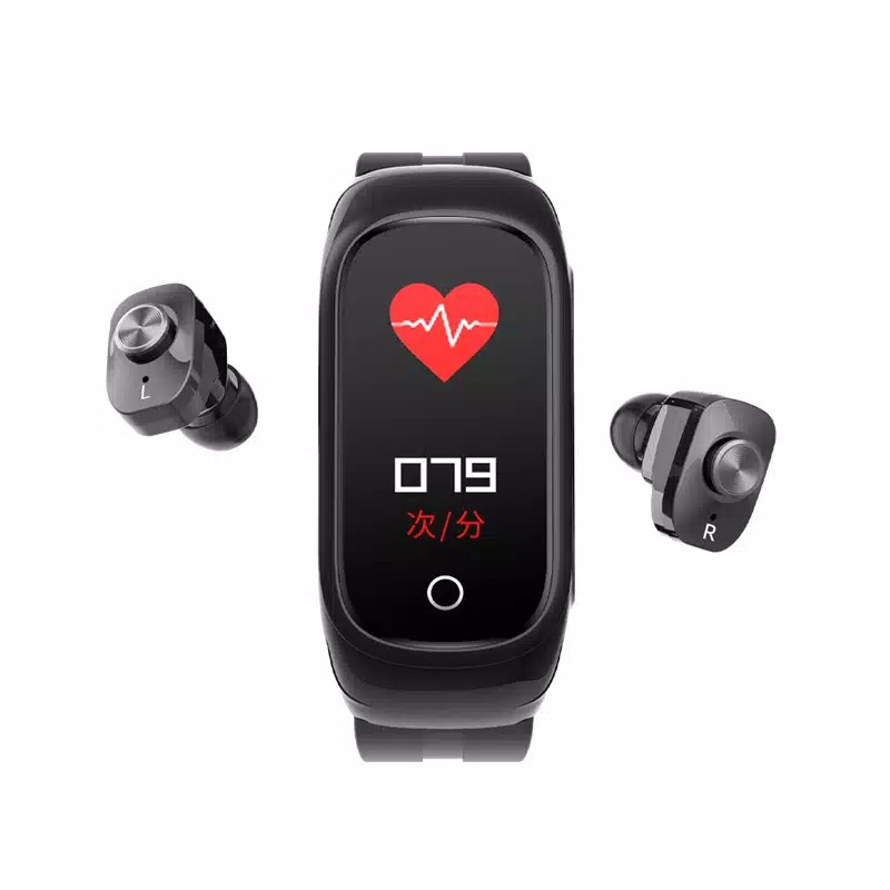 Watch+Earphone⚡️ Cobrafly N8 Smart Watch Dengan earphone Bluetooth 0.96 inch