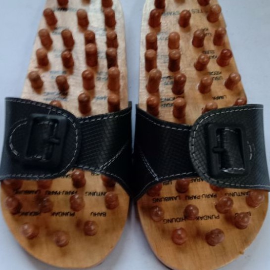 Sandal Kayu / Sandal Bakiak / Sandal wudlu / Sandal Terompah Kayu / Sandal Refleksi