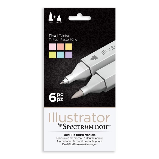 

Spectrum Noir Illustrator Twin Tip Markers 6/Pkg-Tints (Pack Of 1 )